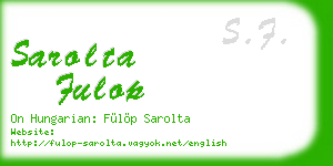 sarolta fulop business card