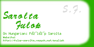 sarolta fulop business card